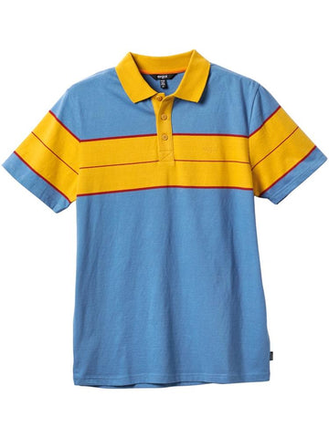 station slate blue polo shirt