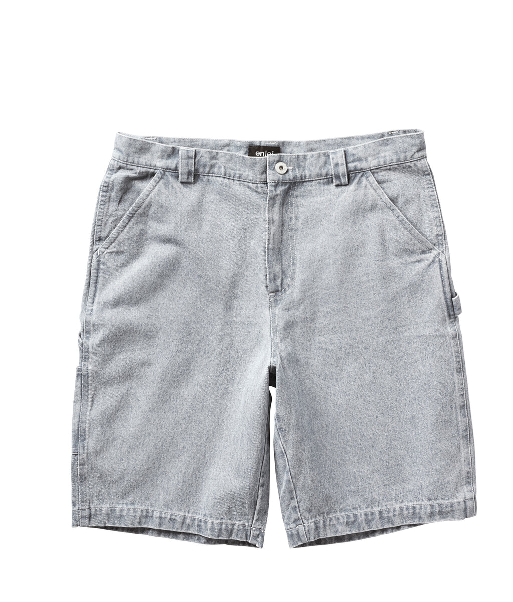 【INCHANT ME】565 Grayish Short Denim Pants High Waist Denim Shorts - Light gray - Ladies | H&M US