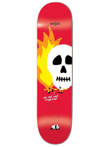 enjoi Skulls and Flames Red 8.25 Skateboard Deck