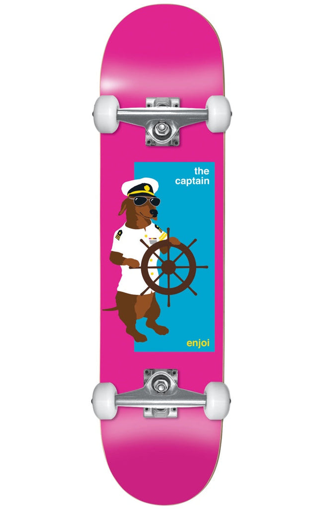 Enjoi The Captain Yth First Push PINK 7.25 Skateboard Complete