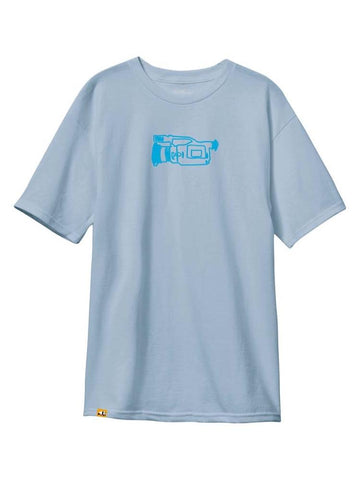 glitch dream custom dye blue short sleeve t-shirt