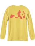 panda flat yellow long sleeve premium tshirt