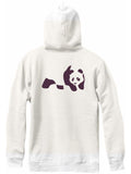 tonal panda custom dye bone white hoodie