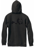 tonal panda custom dye vintage black hoodie